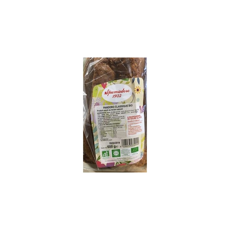 PANDORO BIO 600G PANDORO BIO 600G