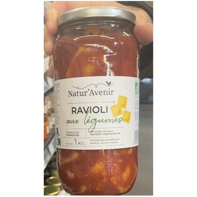 RAVIOLI AUX LEGUMES BIO 1 KG