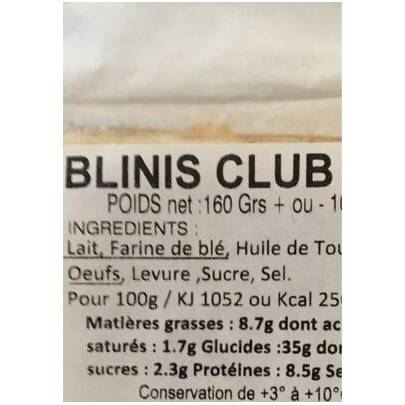 BLINIS ARTISANAUX