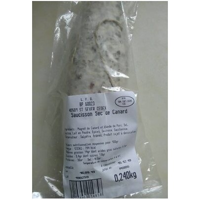 SAUCISSON SEC DE CANARD