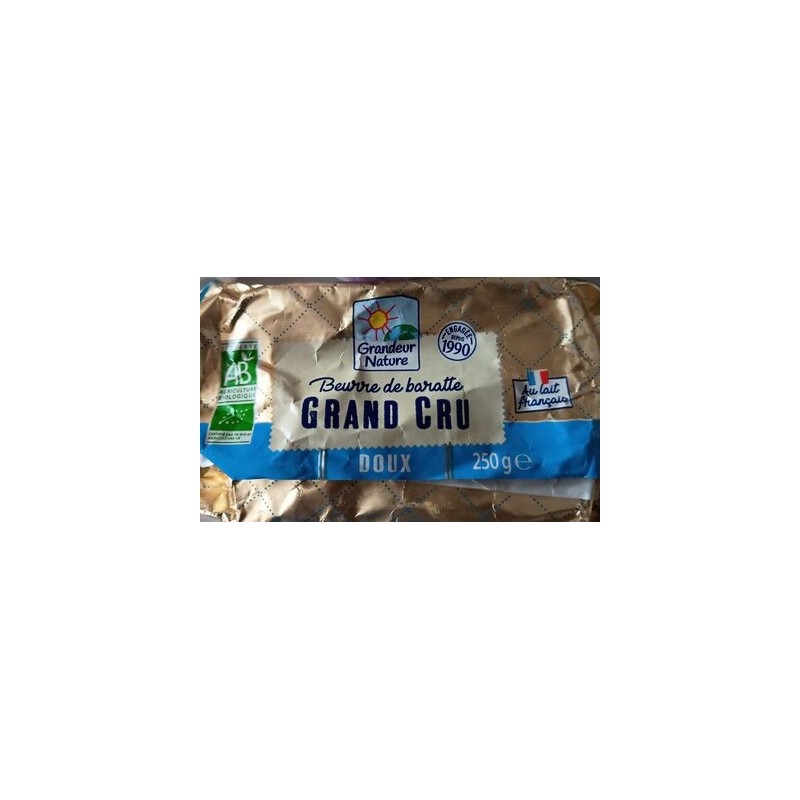 BEURRE DOUX AU LAIT CRU 250G BEURRE DOUX AU LAIT CRU 250G