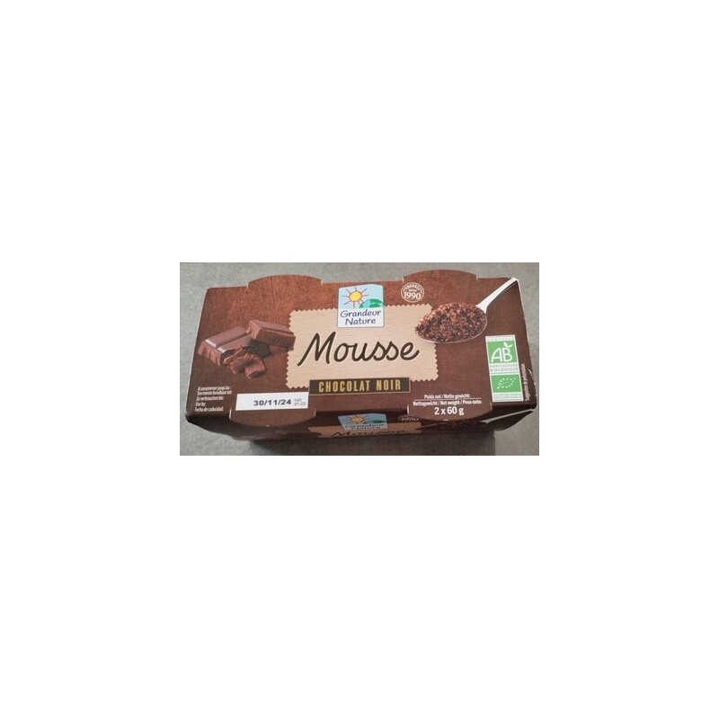 MOUSSE AU CHOCOLAT NOIR 100 G MOUSSE AU CHOCOLAT NOIR 100 G