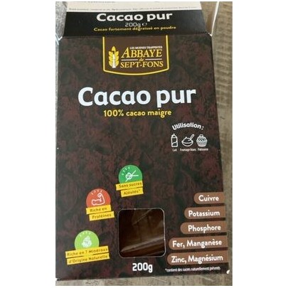 CACAO PUR ABBAYE DE SEPT FONS