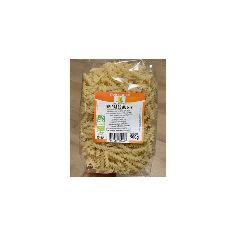 SPIRALES AU RIZ SANS GLUTEN BI SPIRALES AU RIZ SANS GLUTEN BI