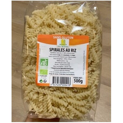 SPIRALES AU RIZ SANS GLUTEN BI