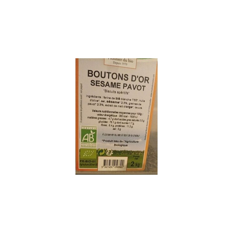 BOUTONS D OR BLE SESAME PAVOT BOUTONS D OR BLE SESAME PAVOT