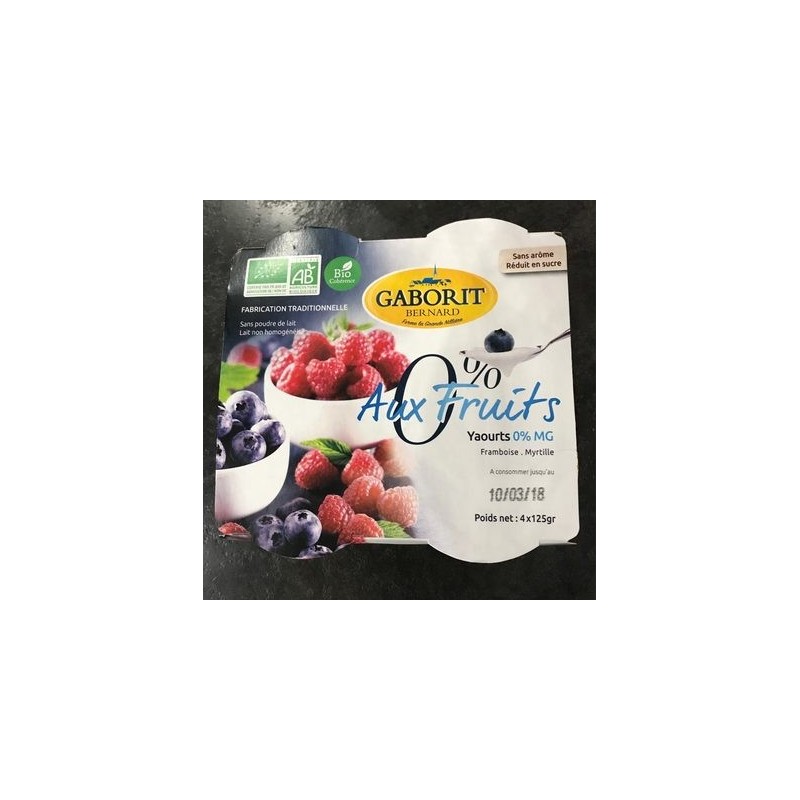 YAOURTS 0% AUX FRUITS 4X125G YAOURTS 0% AUX FRUITS 4X125G
