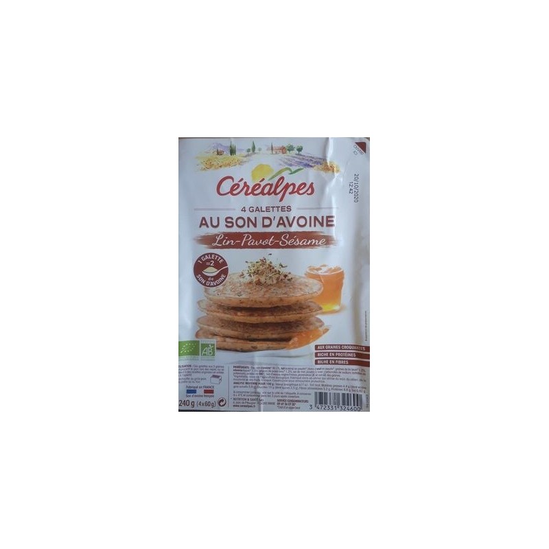 GALETTE SON D AVOINE 3 GRAINES GALETTE SON D AVOINE 3 GRAINES