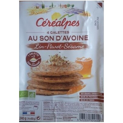 GALETTE SON D AVOINE 3 GRAINES