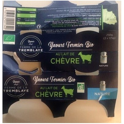 YAOURT CHEVRE NATURE BIO X2 PO