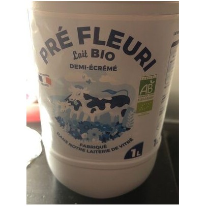 LAIT DEMI-ECREME UHT PRE FLEUR