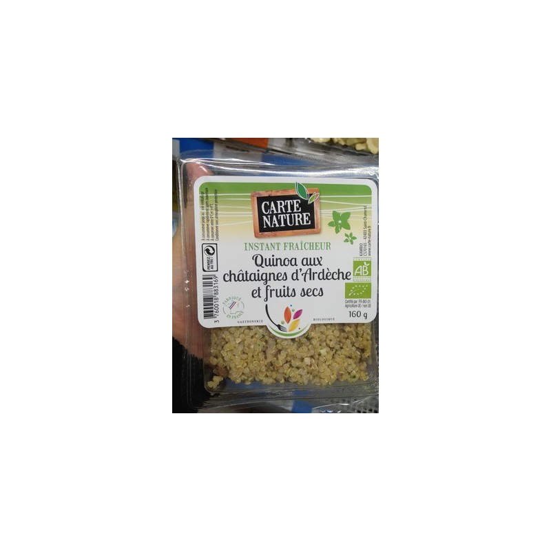 QUINOA AUX CHATAIGNES ET FRUIT QUINOA AUX CHATAIGNES ET FRUIT