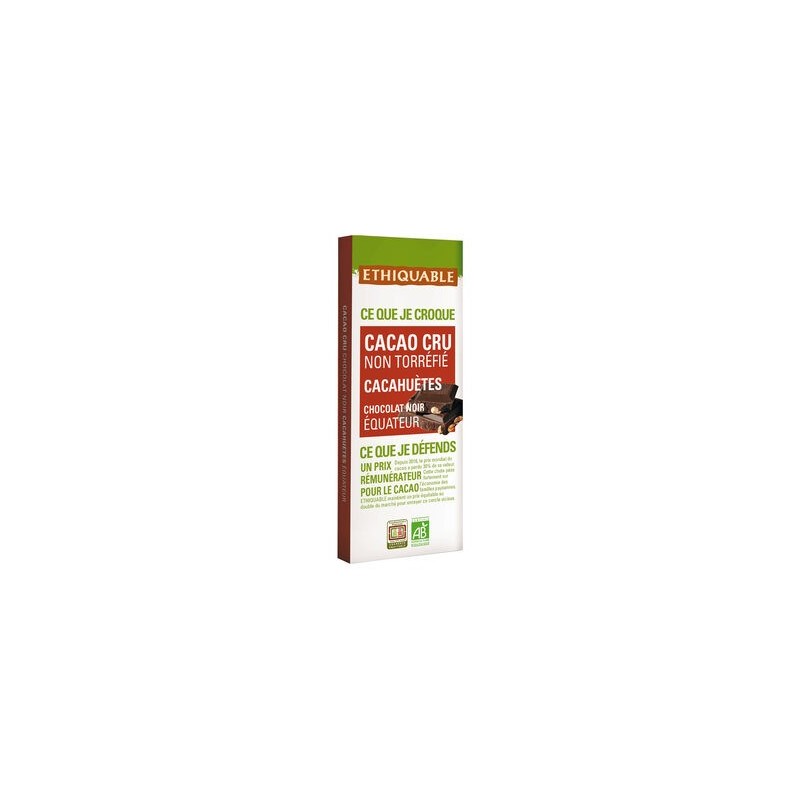 CHOCOLAT CRU NOIR CACAHUETE BI