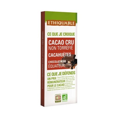 CHOCOLAT CRU NOIR CACAHUETE BI