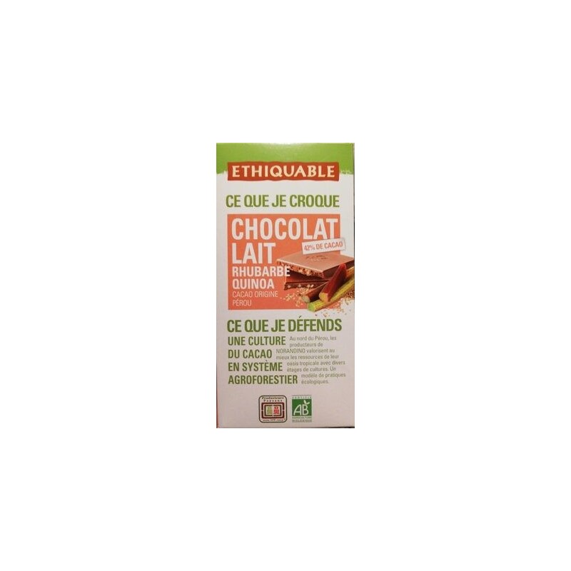 CHOCOLAT LAIT RHUBARBE QUINOA CHOCOLAT LAIT RHUBARBE QUINOA
