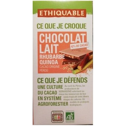 CHOCOLAT LAIT RHUBARBE QUINOA