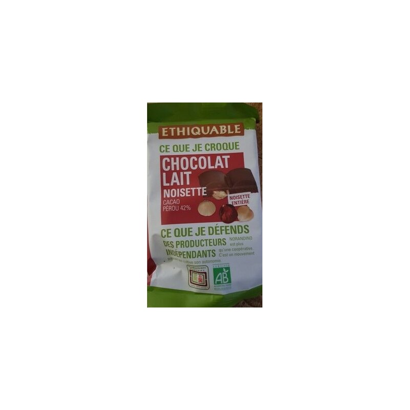 CHOCOLAT LAIT PEROU NOISETTES