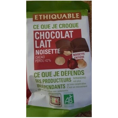 CHOCOLAT LAIT PEROU NOISETTES