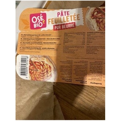 PATE FEUILLETEE PUR BEURRE A T
