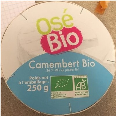 CAMEMBERT OSE BIO 250G
