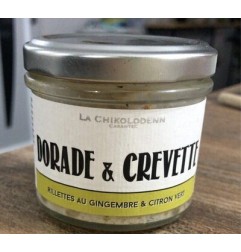RILLETTES DORADE ET CREVETTES