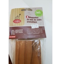 SACHET 4 PLAQUETTES EN CEDRE