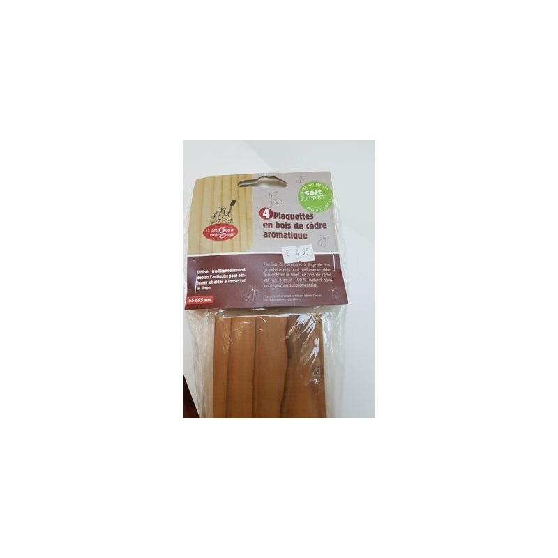 SACHET 4 PLAQUETTES EN CEDRE SACHET 4 PLAQUETTES EN CEDRE
