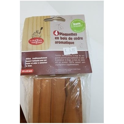 SACHET 4 PLAQUETTES EN CEDRE