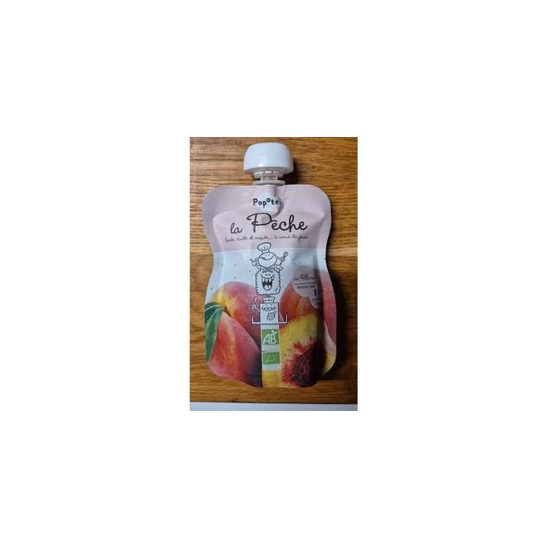 GOURDE COMPOTE PECHE BIO 120 GOURDE COMPOTE PECHE BIO 120