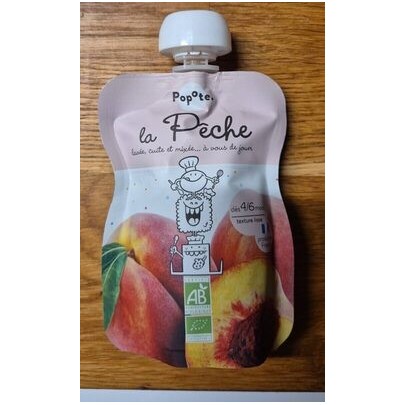 GOURDE COMPOTE PECHE BIO  120