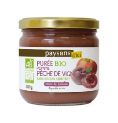 PUREE POMME PECHE DE VIGNE BIO