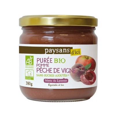 PUREE POMME PECHE DE VIGNE BIO
