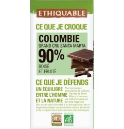 CHOCOLAT NOIR 90% CACAO COLOMB