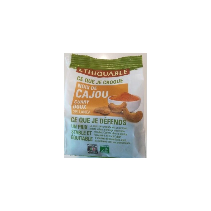 NOIX CAJOU CURRY BIO 100G NOIX CAJOU CURRY BIO 100G