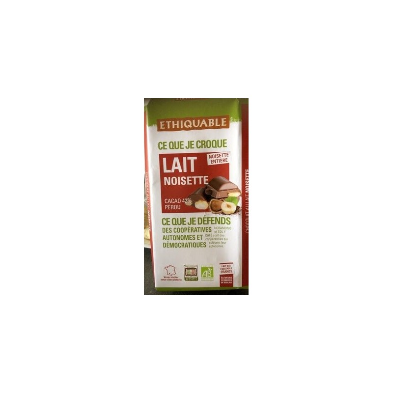 CHOCOLAT LAIT NOISETTES ENTIER CHOCOLAT LAIT NOISETTES ENTIER
