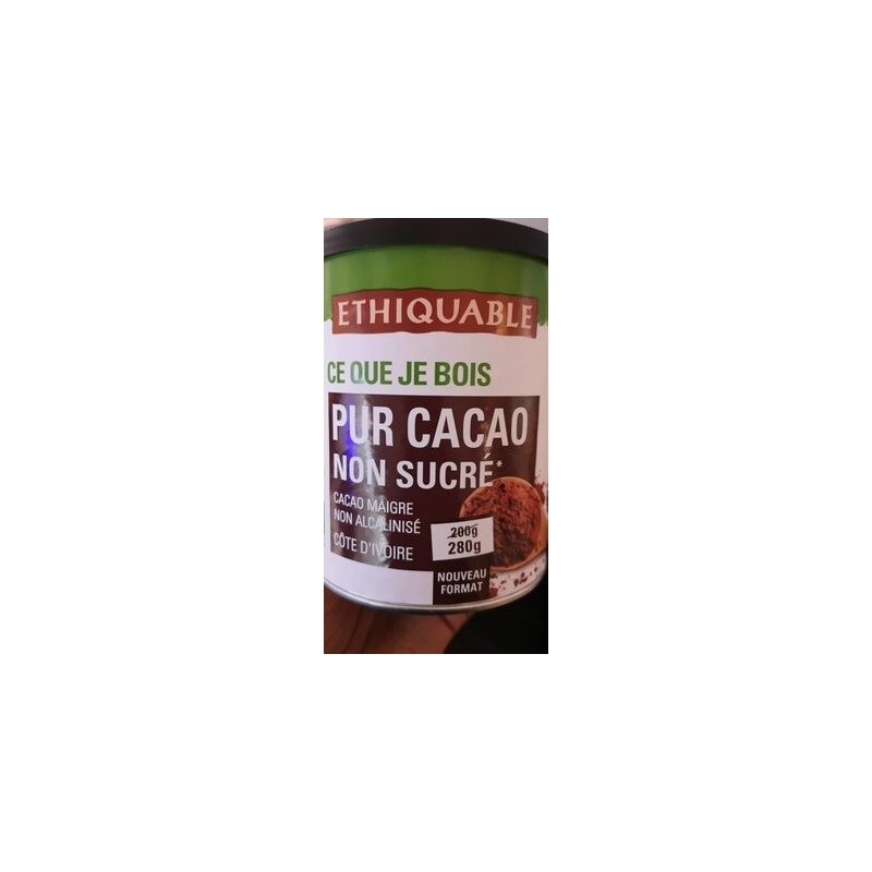 PUR CACAO NON SUCRE BIO 280G