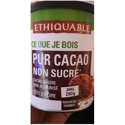PUR CACAO NON SUCRE BIO 280G
