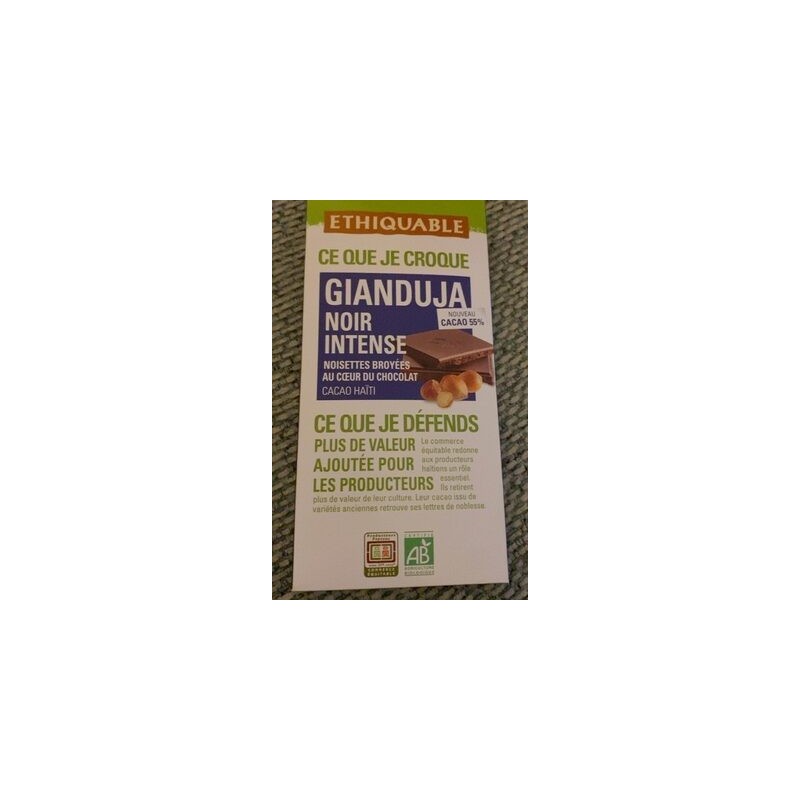 CHOCOLAT NOIR GIANDUJA INTENSE CHOCOLAT NOIR GIANDUJA INTENSE