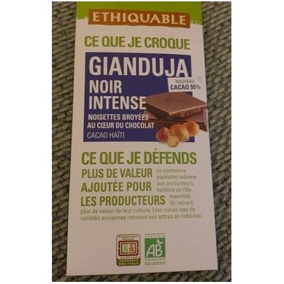 CHOCOLAT NOIR GIANDUJA INTENSE
