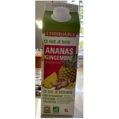 PUR JUS ANANAS GINGEMBRE BIO 1