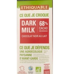 CHOCOLAT DARMILK 68% BIO 100G