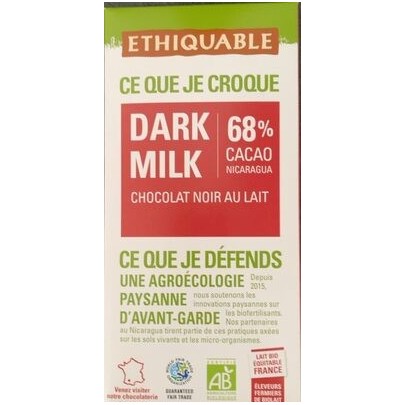 CHOCOLAT DARMILK 68% BIO 100G