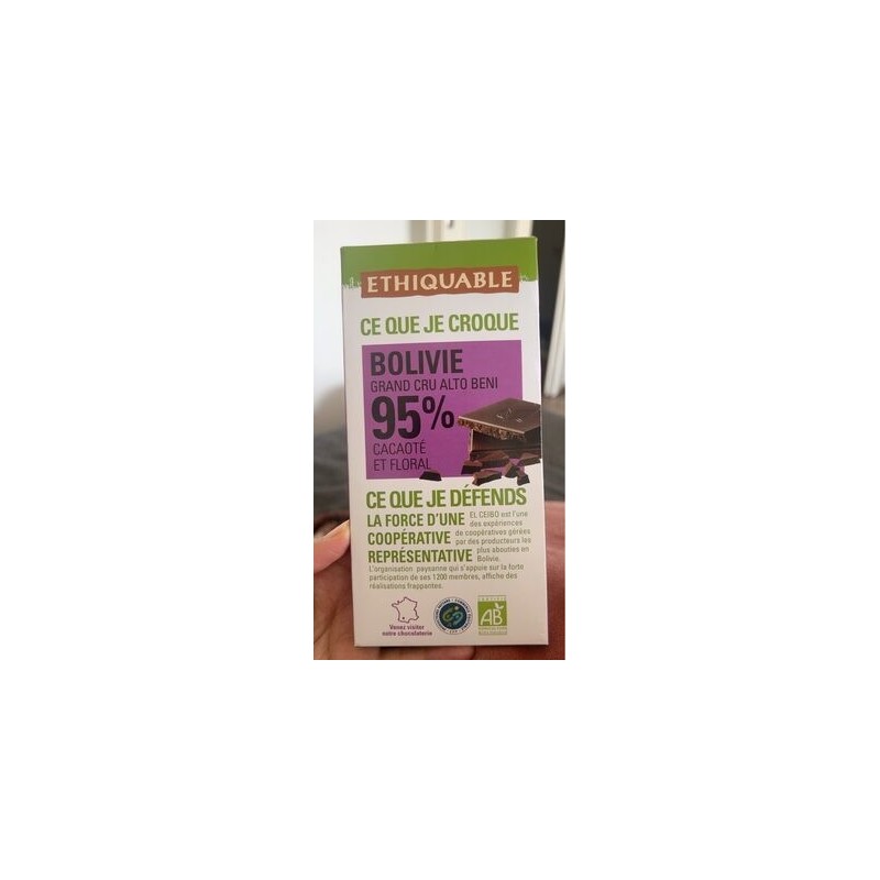 CHOCOLAT NOIR 95% CACAO BOLIVI CHOCOLAT NOIR 95% CACAO BOLIVI