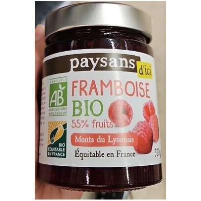 CONFITURE FRAMBOISE BIO 320G