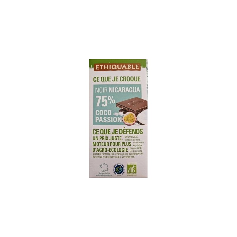 CHOCOLAT NOIR 75% COCO PASSION CHOCOLAT NOIR 75% COCO PASSION