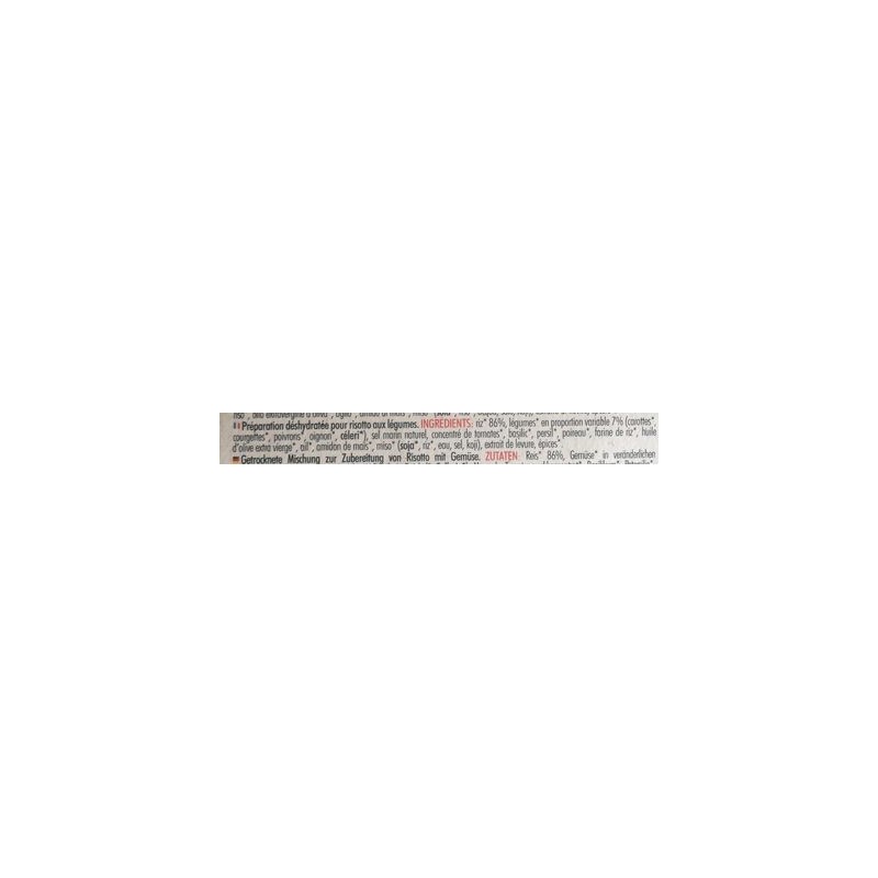 RISOTTO LEGUMES BIO 250G RISOTTO LEGUMES BIO 250G