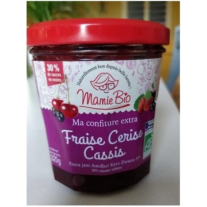 CONFITURE FRAISE CERISE CASSIS