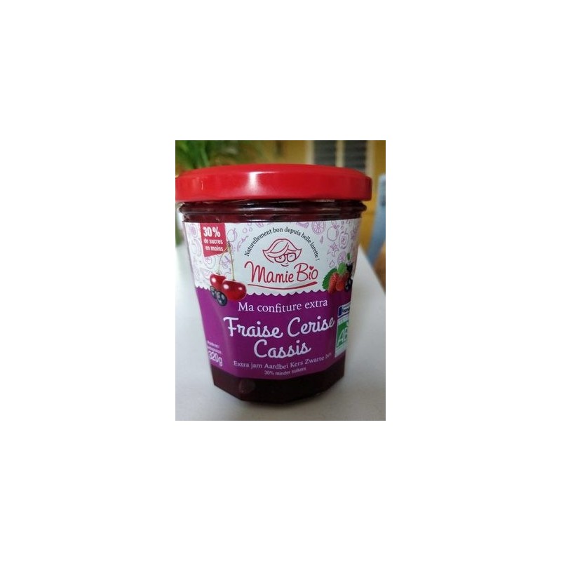 CONFITURE FRAISE CERISE CASSIS