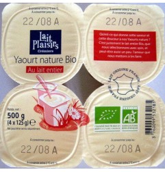YAOURT ENTIER NATURE 4X125G