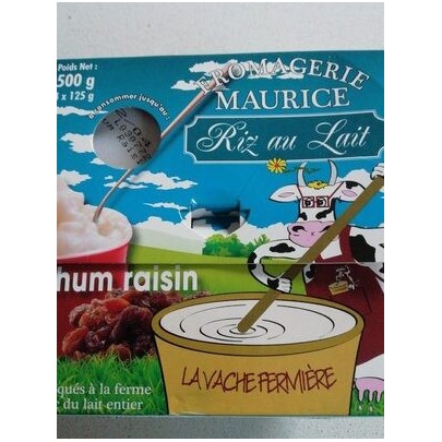 RIZ AU LAIT RHUM RAISIN 4X125G